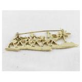 Gold Tone Three Wise Men Brooch with Star and Camels