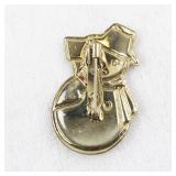 Festive Snowman Holiday Enamel Pin Brooch