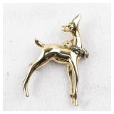 Vintage Gold-Tone Deer Brooch