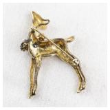 Vintage Gold-Tone Deer Brooch