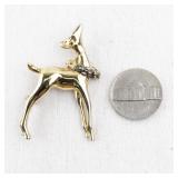 Vintage Gold-Tone Deer Brooch