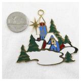 1983 Amerlane Enamel Christmas Village Ornament USA