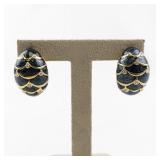 Joan Rivers Faberge Egg Style Clip-On Earrings
