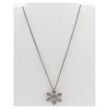 Sterling Silver Snowflake Pendant Necklace by OTC International