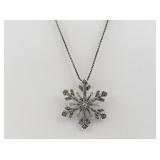 Sterling Silver Snowflake Pendant Necklace by OTC International