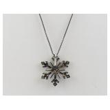 Sterling Silver Snowflake Pendant Necklace by OTC International