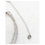 Silver Tone Snowman Pendant Necklace with Chain