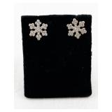 Sterling Silver Snowflake Stud Earrings