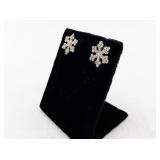 Sterling Silver Snowflake Stud Earrings