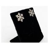 Sterling Silver Snowflake Stud Earrings