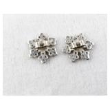 Sterling Silver Snowflake Stud Earrings