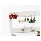 Collection of Christmas Holiday Earrings and Festive Pins
