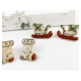 Collection of Christmas Holiday Earrings and Festive Pins