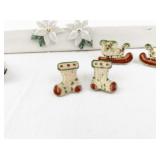 Collection of Christmas Holiday Earrings and Festive Pins