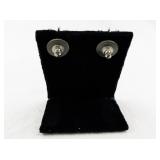 Christopher Radko Snowflake Earrings with Blue Center Stone