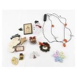 Collection of Holiday Themed Pins and Brooches