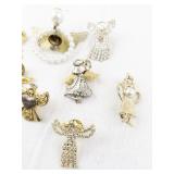 Collection of 10 Angel Themed Pins and Brooches Assorted Metals