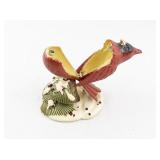 Kirk Folly Cardinal Trinket Box with Gold-Tone Interior
