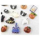 Lot of 18 Halloween-Themed Lapel Pins Assorted Designs