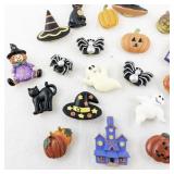 Lot of 18 Halloween-Themed Lapel Pins Assorted Designs
