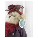 Covington Collection Queen Fedora Bear with Tag and Hat