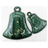 Eldon USA Ceramic Christmas Bell-Shaped Dishes, Set of 2