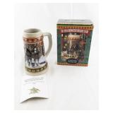 1994 Budweiser Hometown Holiday Stein with Box and Certificate