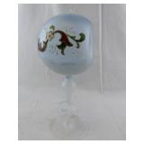 Hand-Painted Polish Blown Glass Christmas Ornament with Stand