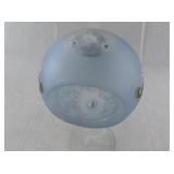 Hand-Painted Polish Blown Glass Christmas Ornament with Stand