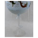 Hand-Painted Polish Blown Glass Christmas Ornament with Stand