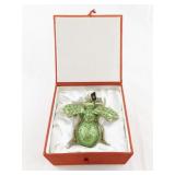 Joan Rivers Green Bee Jeweled Ornament with Box
