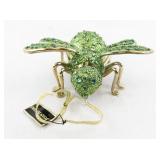 Joan Rivers Green Bee Jeweled Ornament with Box