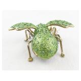 Joan Rivers Green Bee Jeweled Ornament with Box