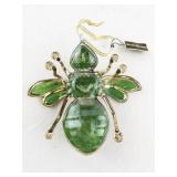Joan Rivers Green Bee Jeweled Ornament with Box