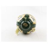 Mr. Christmas Porcelain Hinged Egg Ornament with Wreath Design and Ribbon