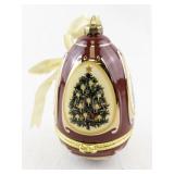 Mr. Christmas Hinged Egg Ornament with Tree and Presents Design