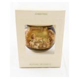 Hallmark 1981 Satin Christmas Keepsake Ornament with Nativity Scene