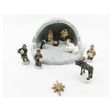 Alaska Themed Nativity Scene Set with Igloo and Figurines