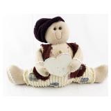 Plush Rag Doll with Heart and Patchwork Outfit