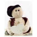 Plush Rag Doll with Heart and Patchwork Outfit