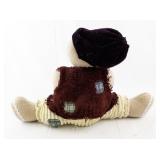 Plush Rag Doll with Heart and Patchwork Outfit