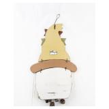 Metal and Straw Autumn Greetings Scarecrow Wall Decor