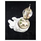 Fine Porcelain Silent Night Nativity Scene Figurine with Hanging Ornament