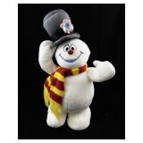 Animated Frosty the Snowman Plush with Scarf and Top Hat