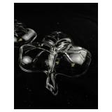 Set of 2 Hazel Atlas Clear Glass Ivy Leaf Dishes