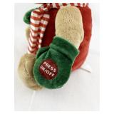 Animated Holiday Moose Plush with Santa Hat and Scarf -Working