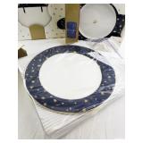 Galaxy Holiday Stoneware Dinnerware Set with Star Pattern
