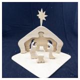 Handcrafted Wooden Nativity Scene Puzzle Set