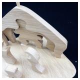 Handcrafted Wooden Nativity Scene Puzzle Set