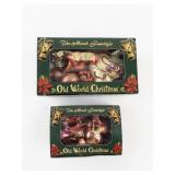 Set of 7 Heart Shaped Glitter Ornaments by Old World Christmas